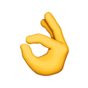 An okay hand emoji.