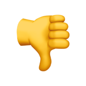 A thumb's down emoji.