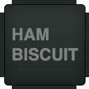 Ham biscuit off.